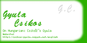 gyula csikos business card