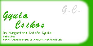 gyula csikos business card